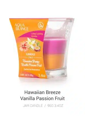 Jar Scented Candle Hawaiian Breeze Vanilla Passion Fruit