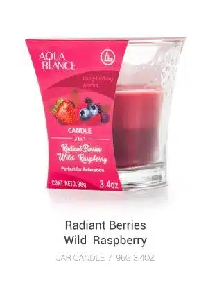 Jar Scented Candle Radiant Berries Wild Raspberry
