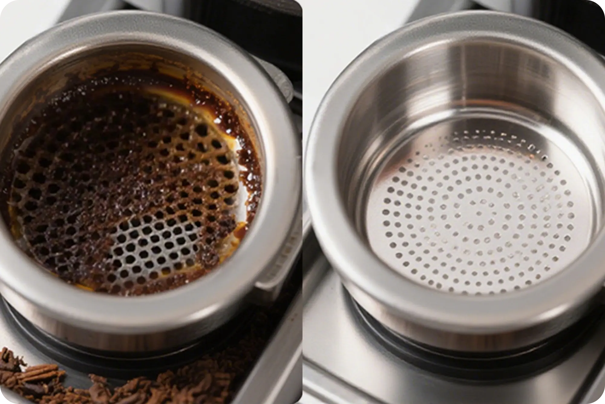 Coffee Machine Cleaning Tablet-before-after Coffee Machine Cleaning Tablet before after
