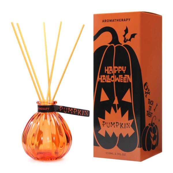 Pumpkin Mist Reed Diffuser – 110ml Carved Gourd | Fall Scented Home Décor For Halloween - Image 3