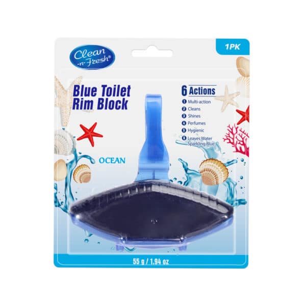 Blue Toilet Rim Block – 55g | Long-Lasting Aroma & Clean Flush - Image 3