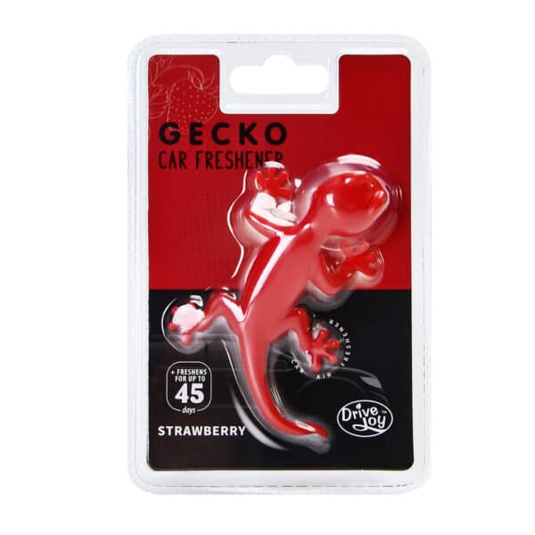 PVC Car Air Freshener Gecko Strawberry