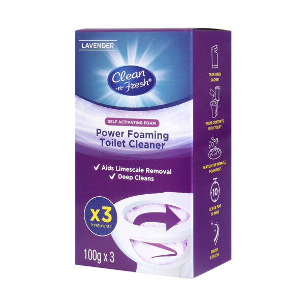 Power Foaming Toilet Cleaner Lavender 3pack