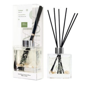 Cotton Preserved Reed Diffuser Set with Sea Shells Stone White Flower 120ml