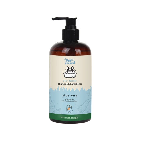 Pets Tearless 2-In-1 Shampoo Conditioner Aloe 500ml