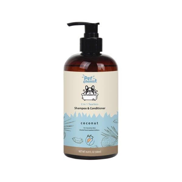 Pets Tearless 2-In-1 Shampoo Conditioner Coconut 500ml