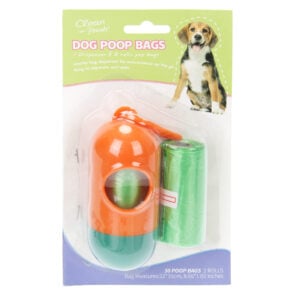 Dog Poop Bag Dispenser with 2 Rolls Poop Bags